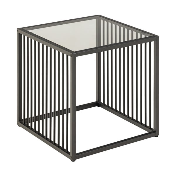 Šoninis stalas su stikliniu stalviršiu 40x40 cm Strington – Actona