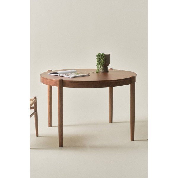 Iš guobos masyvo apvalios formos valgomojo stalas ø 120 cm Nattavaara – Jotex-image-2