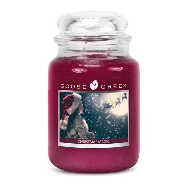 Kvapnioji žvakė stikliniame indelyje Goose Creek Magic of Christmas, 150 val. degimo trukmė
