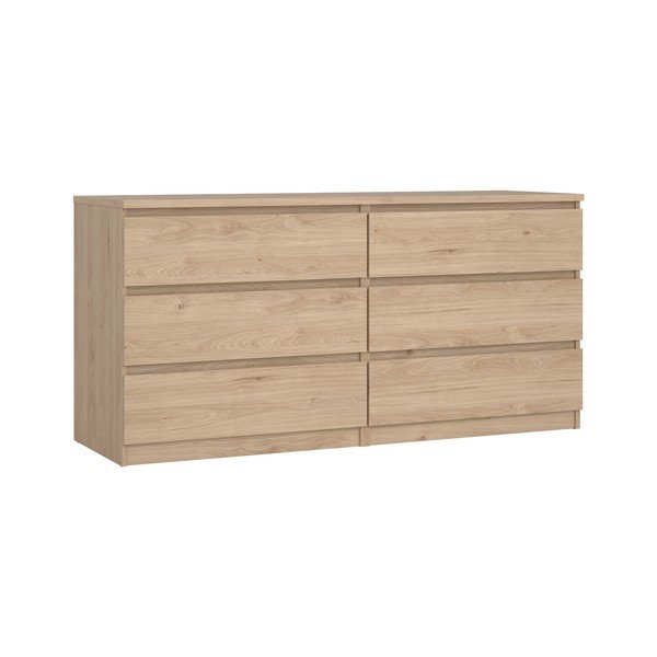 Natūralios spalvos šoninė spintelė iš ąžuolo 154x76x50 cm Naia – Tvilum