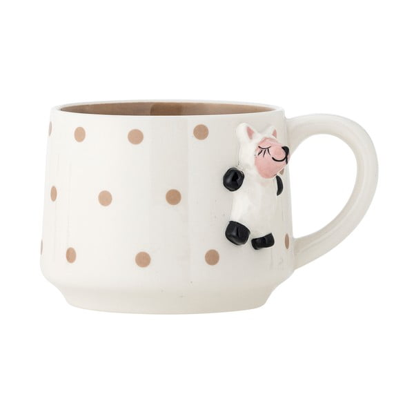 Baltos spalvos iš keramikos vaikiškas puodelis kakavai 370 ml Dolly – Bloomingville Mini