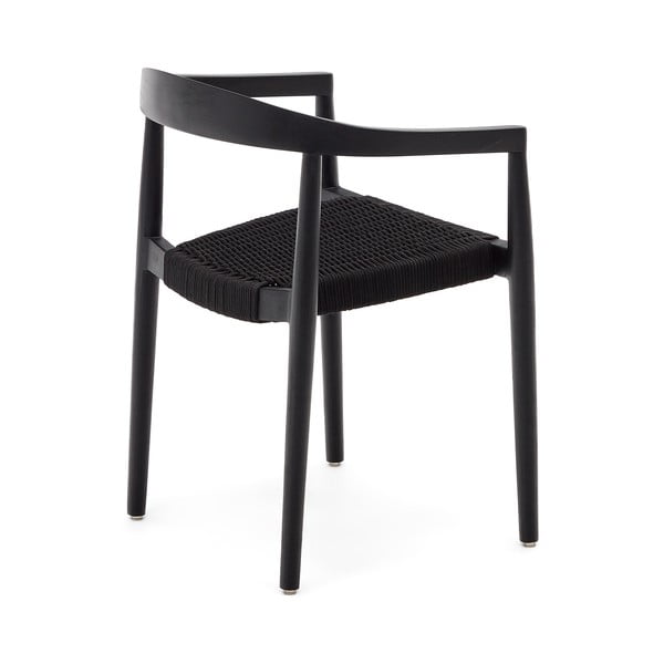 Juodos spalvos medžio masyvo sodo kėdės 4 vnt. Ydalia – Kave Home-image-2