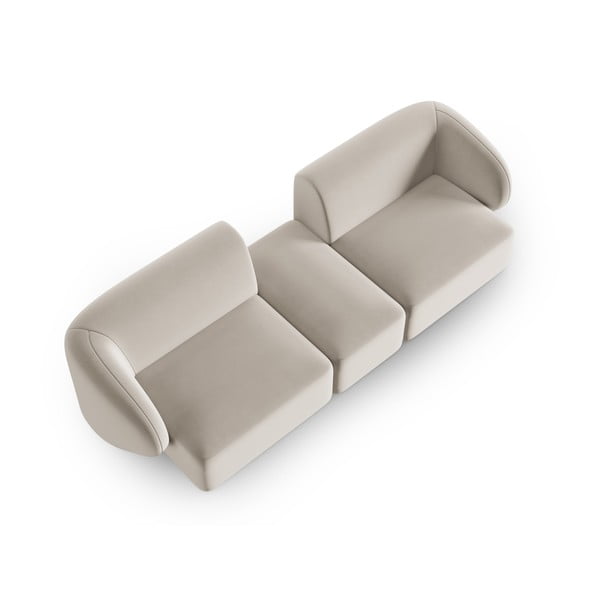 Smėlio spalvos iš velveto sofa 246 cm Paolo – Milo Casa-image-1