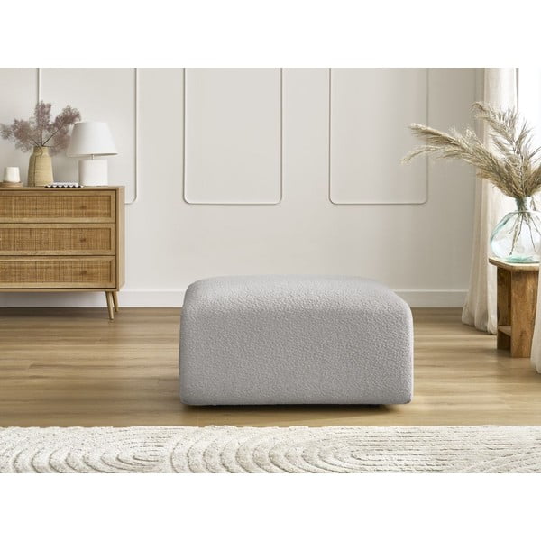 Iš boucle taburetė šviesiai pilkos spalvos Tina – Bobochic Paris-image-4