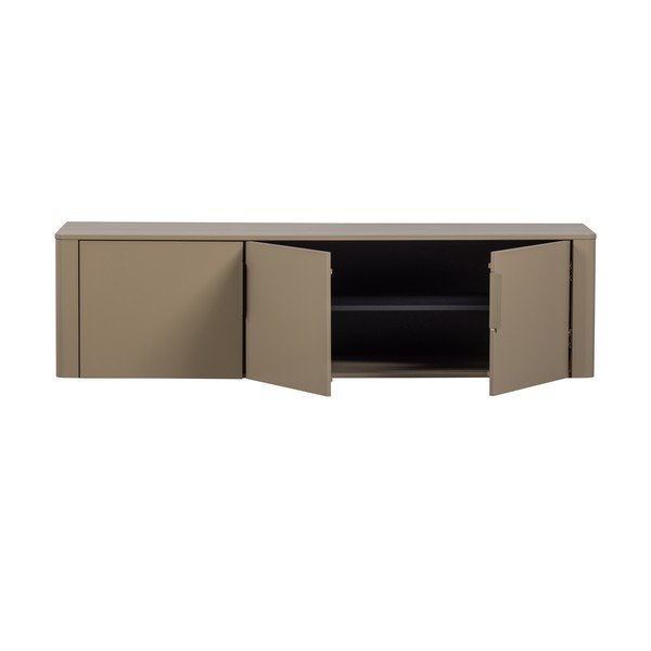 Taupe spalvos TV spintelė iš pušies masyvo 154x56x44 cm Gunnar – WOOOD-image-2