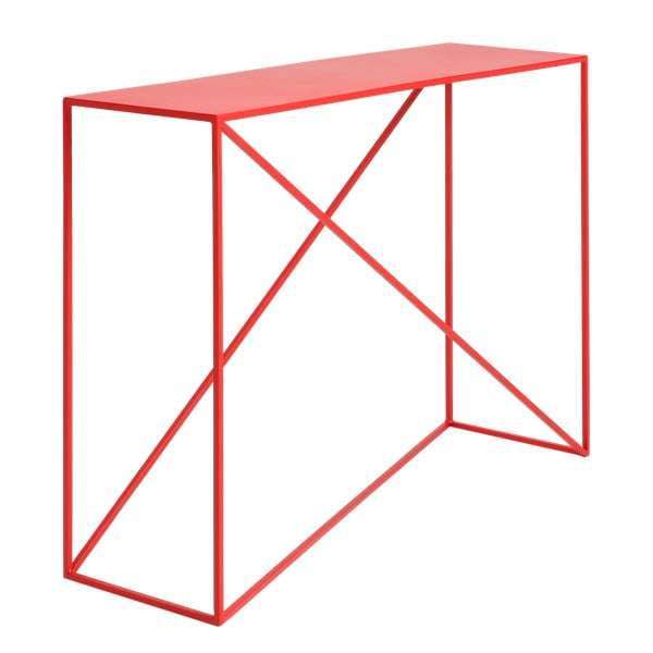 Raudonas pasirinktinės formos "Memo Console Table" stalas