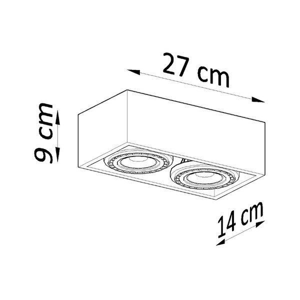 Lubinis šviestuvas pilkos spalvos 14x27 cm Postiga – Sollux-image-3
