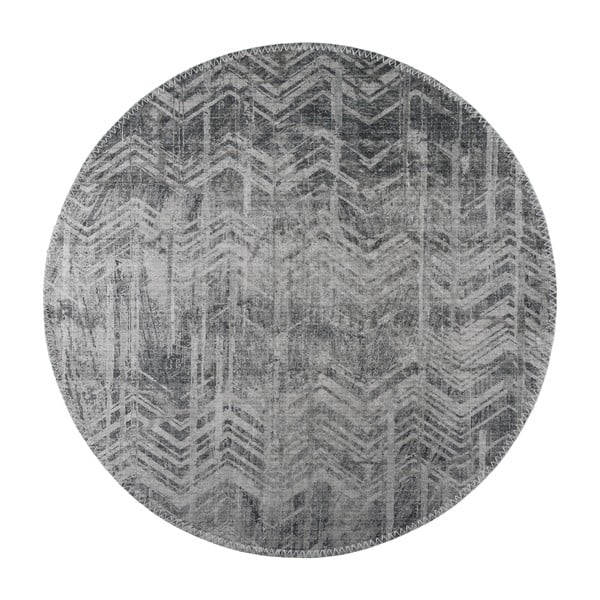 Skalbiamas apvalios formos kilimas pilkos spalvos ø 100 cm – Vitaus
