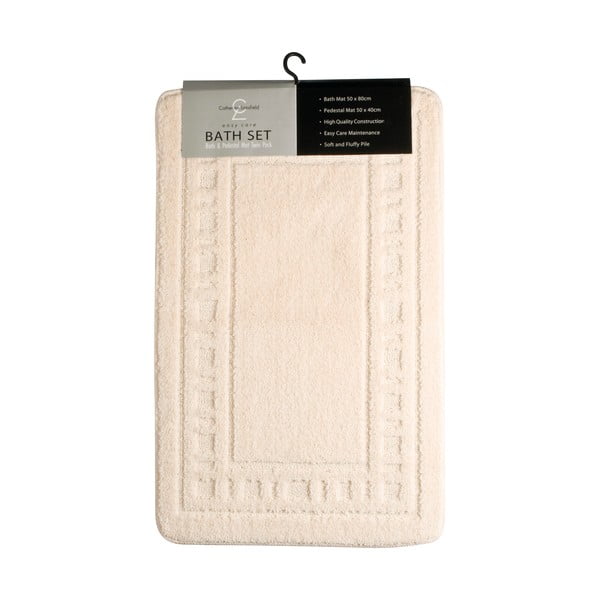 Smėlio spalvos vonios kambario kilimėliai, 2 vnt., 80x50 cm Armoni - Catherine Lansfield-image-4