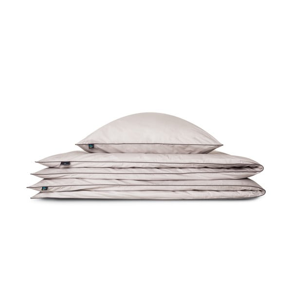 Viengulis antklodės užvalkalas šviesiai pilkos spalvos iš egiptietiškos medvilnės 155x200 cm Perla – WeLoveBeds