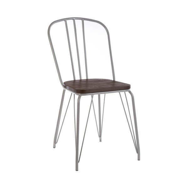 Pilkos spalvos/tamsios natūralios spalvos iš guobos masyvo valgomojo kėdė District – Premier Housewares