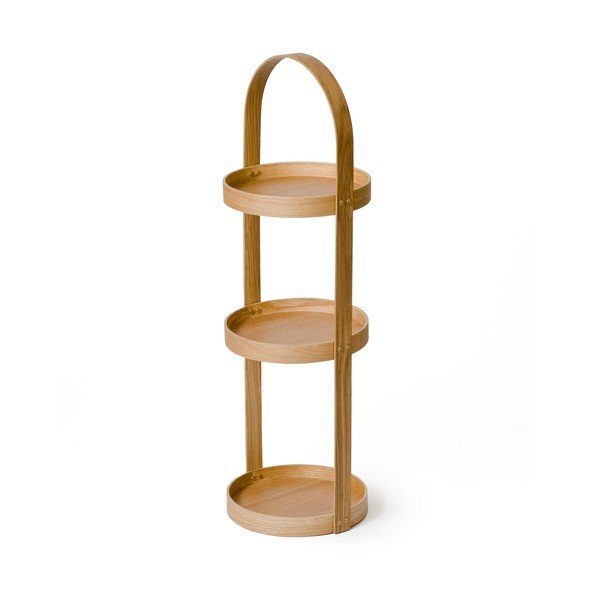 Ąžuolinis vonios kambario stovas Wireworks Round Caddy Mezza, 3 lentynos-image-2