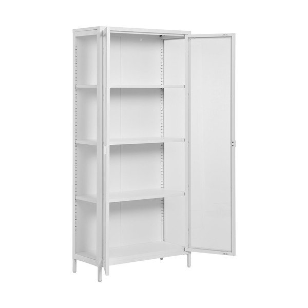 Iš metalo vitrina baltos spalvos 80x175 cm Brisbane – House Nordic-image-1
