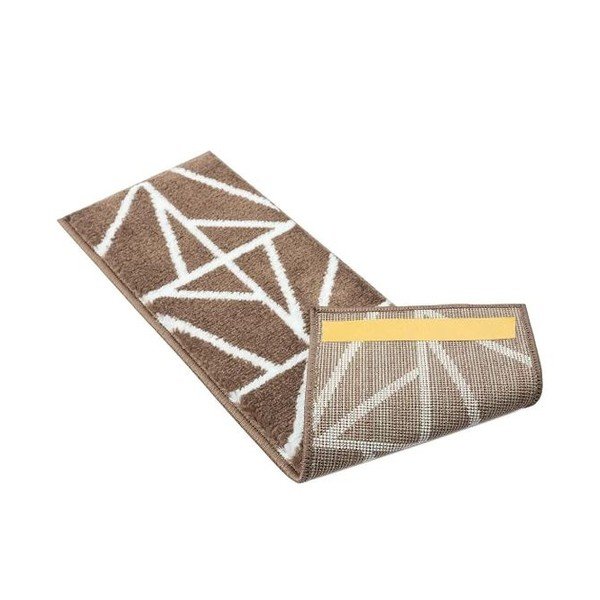 Laiptų kilimėlių rinkiniai rudos spalvos 13 vnt. 22x73 cm Striped – Mila Home