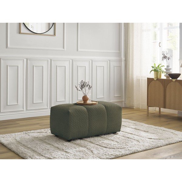 Khaki spalvos taburetė iš boucle Roxelane – Bobochic Paris-image-4