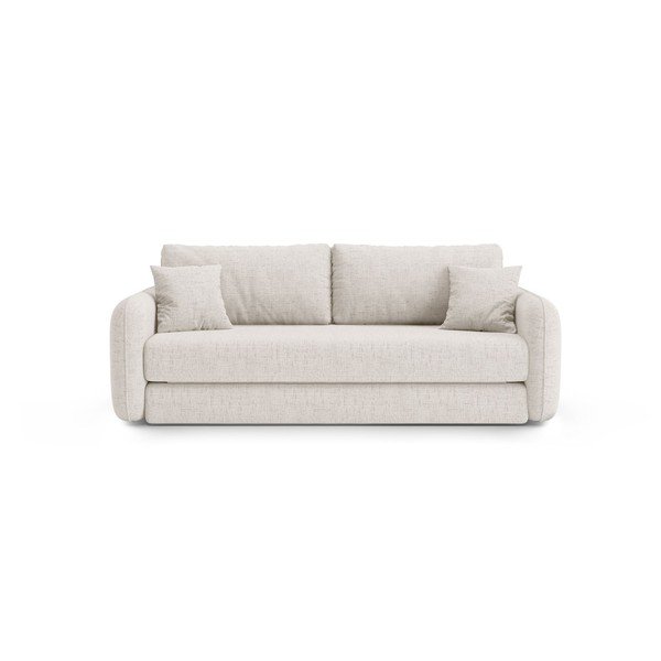 Kreminės spalvos sulankstoma sofa 225 cm – Micadoni 