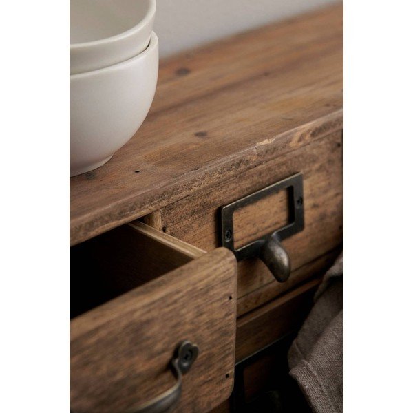 Šviesios natūralios spalvos iš pušies masyvo pakabinama šoninė spintelė 67x25x14 cm Klas – Ellos Home-image-1
