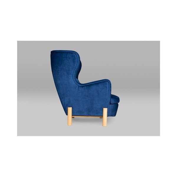 Tamsiai mėlynas krėslas SKANDICA Ingrid Navy Blue-image-1