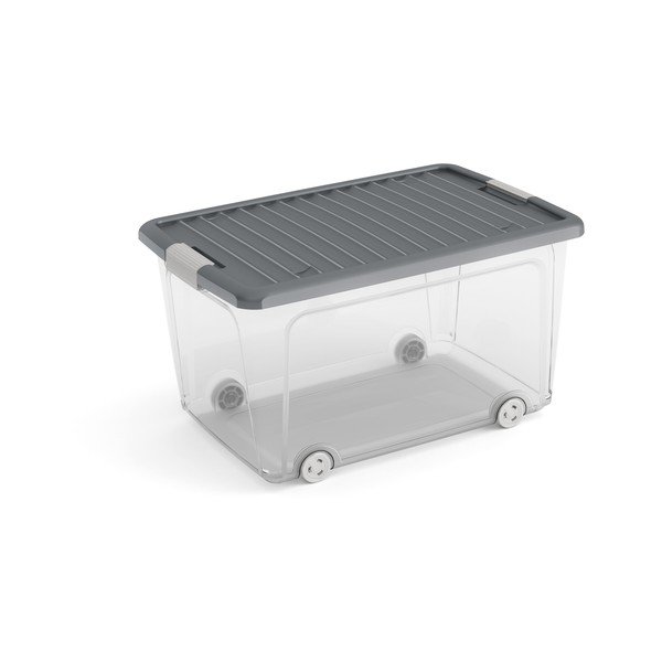 Iš plastiko daiktadėžė su dangčiu 56,5x39x31,5 cm W box L – KIS