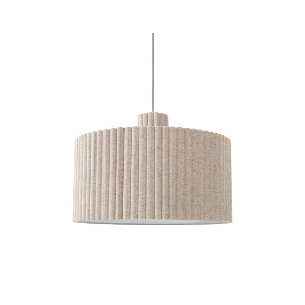 Smėlio spalvos iš lino kabantis šviestuvas ø 60 cm Alina – Jotex