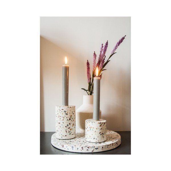 Rankų darbo žvakidė PT LIVING Terrazzo Trois, aukštis 12,5 cm-image-3
