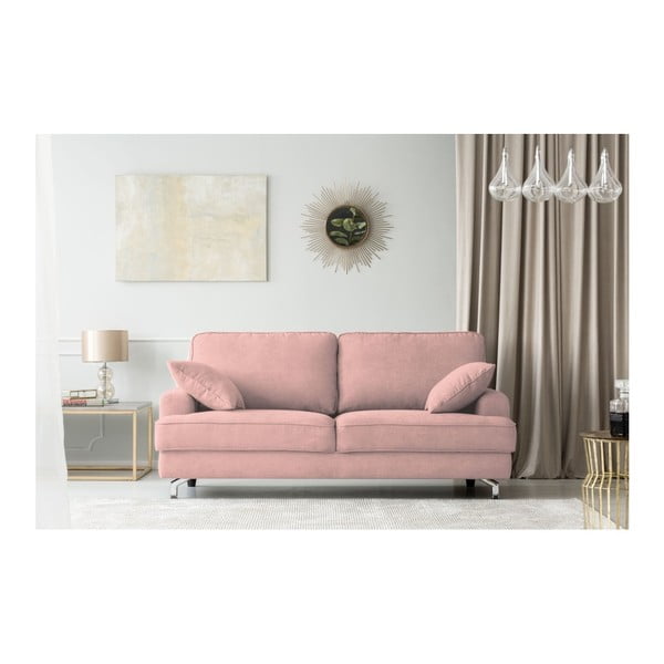 Rožinė dvivietė sofa "Kooko Home Rumba-image-1