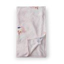 Šviesiai rožinės spalvos iš mikropliušo antklodė ir pledas su Kalėdų motyvu 130x170 cm Vintage Christmas Santa – Catherine Lansfield