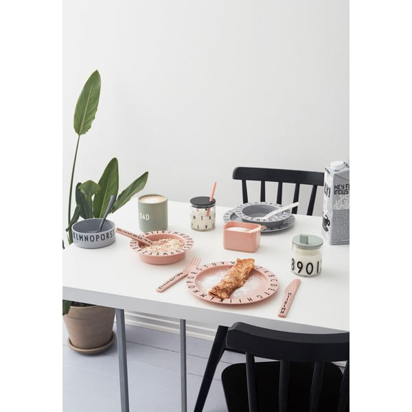 Smėlio spalvos vaikiška gili lėkštė Design Letters Eat & Learn, ø 15,5 cm-image-2