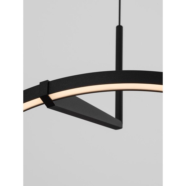 Matinės juodos spalvos iš aliuminio kabantis šviestuvas LED su pritemdymo funkcija ø 60 cm Tilia – Nova Luce-image-2