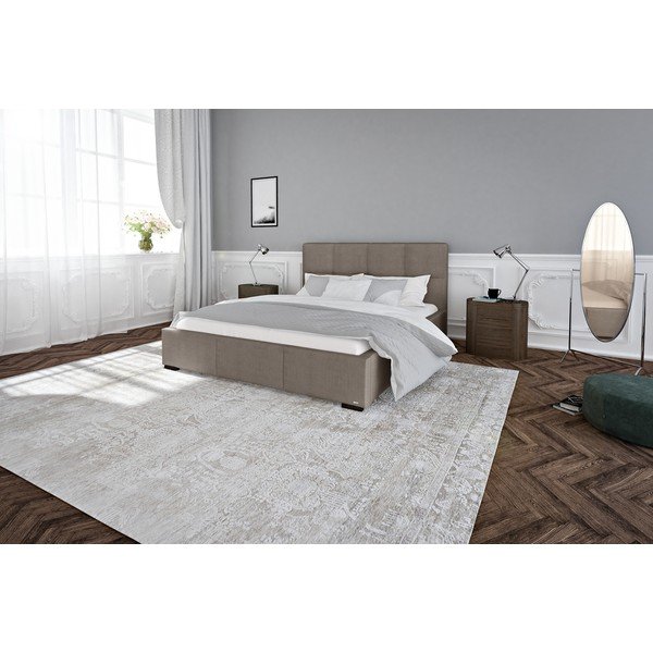 Pilkai ruda dvigulė lova su grotelėmis ir vieta daiktams Guy Laroche Home Fascination, 140 x 200 cm-image-4