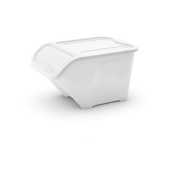 Iš plastiko daiktadėžė baltos spalvos su dangčiu 55x39x32 cm All In Box – KIS