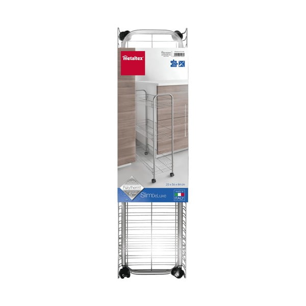 Mobilus stovas su 3 lentynomis Metaltex Ascona Slim De Luxe, aukštis 84 cm-image-4