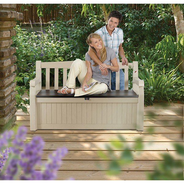 Plastikinis sodo suoliukas smėlio spalvos Eden – Keter-image-4