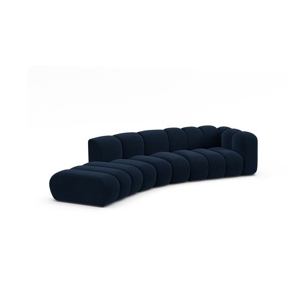 Kampinė sofa tamsiai mėlynos spalvos (su dešiniuoju kampu) Lupine – Micadoni Home-image-1