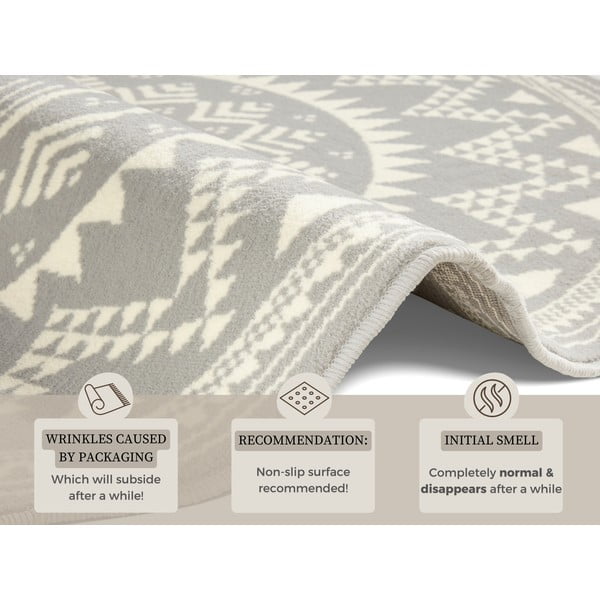 Pilkai žalias kilimas Hanse Home Celebration Valencia, ⌀ 140 cm-image-4