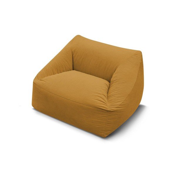 Geltonos spalvos sėdmaišis iš kordinio velveto Lilibet – Bobochic Paris-image-3