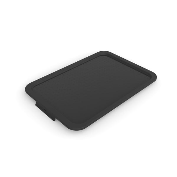 Juodos spalvos iš plastiko daiktadėžės dangtelis 57x39x3 cm Albris – Rotho
