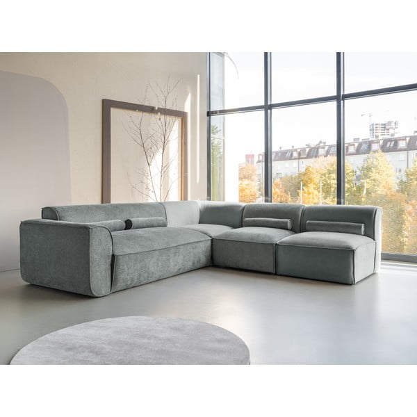 Kampinė sofa šviesiai žalios spalvos (su dešiniuoju kampu) Flex Felix – Miuform-image-3