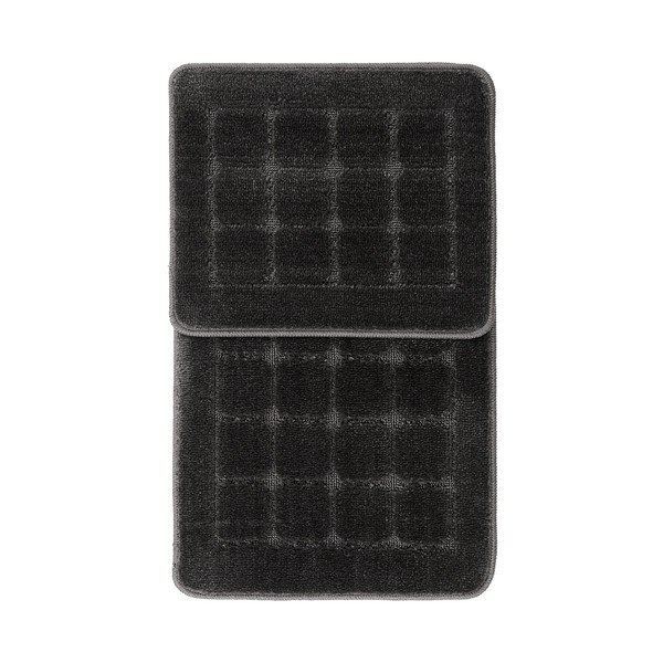 Antracito spalvos vonios kilimėliai 2 vnt. 50x80 cm Kareli – Foutastic-image-2