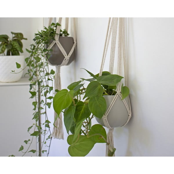 Iš tekstilės grandinėlė gėlių vazonams ø 13 cm (aukštis 100 cm) Macramé – Artevasi-image-1