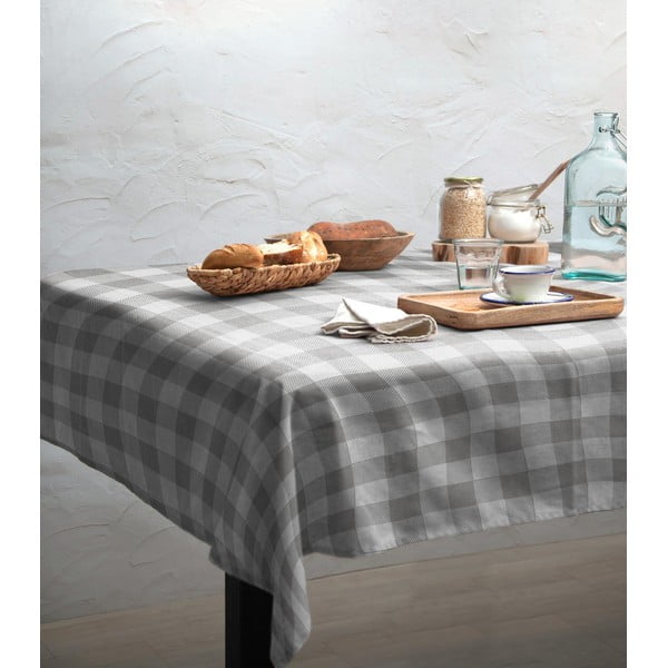 Staltiesė Couture Linen Lino Grey Vichy, 140 x 200 cm-image-1