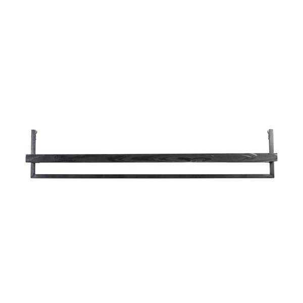 Matinės juodos spalvos iš mango masyvo sieninė lentyna 120 cm Maddison – Light & Living