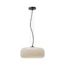 Pilkai smėlinės spalvos kabantis šviestuvas LED ø 38 cm su stiklo gaubtu Reig – Kave Home