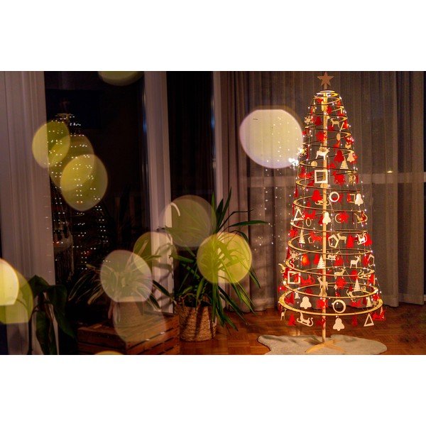 Medinė dekoratyvinė Kalėdų eglutė Spira Slim, aukštis 72 cm-image-4