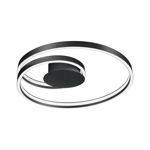 Lubinis šviestuvas juodos spalvos LED su balso kontrole/su mobiliųjų programų valdymu su metaliniu gaubtu Ciola – CINQUE