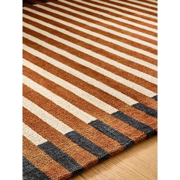 Oranžinės spalvos iš perdirbto pluošto kilimas 120x170 cm Lois – MADE-image-3
