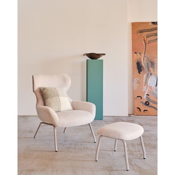 Krėslas smėlio spalvos Belina – Kave Home-image-1