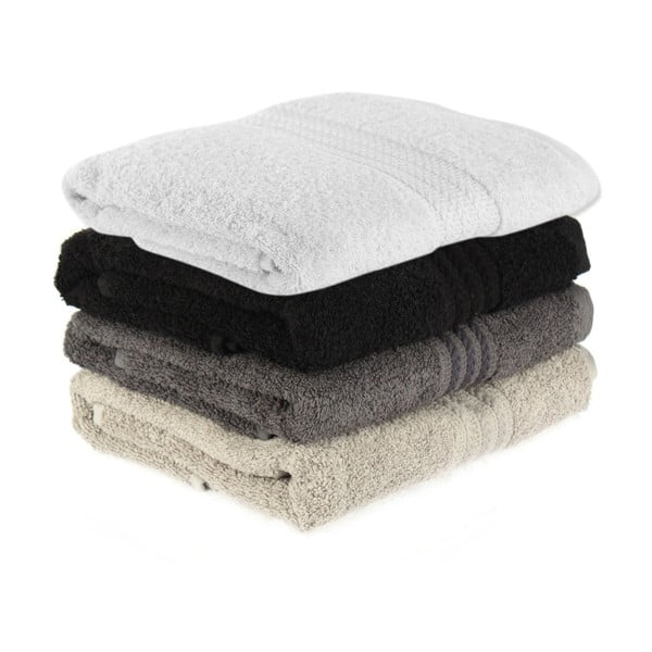 4 medvilninių rankšluosčių rinkinys Foutastic Shadow, 50 x 90 cm-image-1