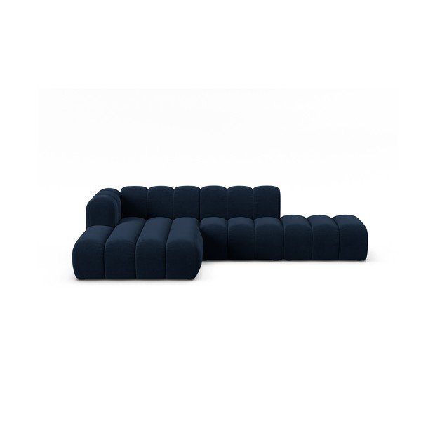 Kampinė sofa tamsiai mėlynos spalvos (su kairiuoju kampu) Lupine – Micadoni Home