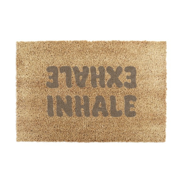 Iš kokoso pluošto grindų kilimėlis 40x60 cm Inhale Exhale – Artsy Doormats